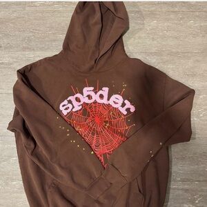 Spider Graphic Brown Hoodie